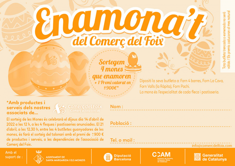 El COMERÃ‡ DEL FOIX comenÃ§a la Campanya de LA MONA:  9ena ediciÃ³ del â€œENAMONAâ€™T