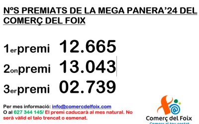 NÂºs premiats de la Mega Paneraâ€™24 del ComerÃ§ del Foix